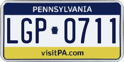 PA license plate LGP0711
