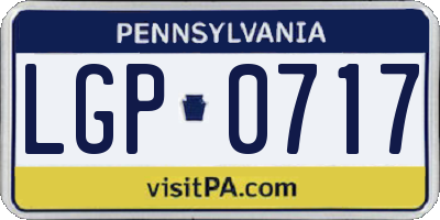 PA license plate LGP0717
