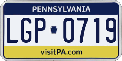 PA license plate LGP0719