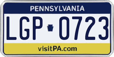 PA license plate LGP0723