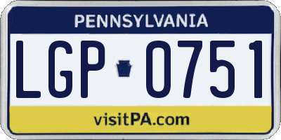 PA license plate LGP0751