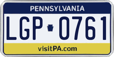 PA license plate LGP0761