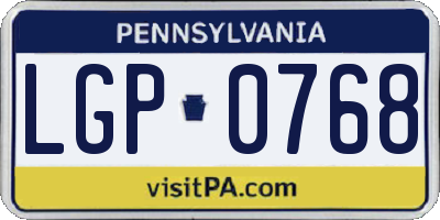 PA license plate LGP0768