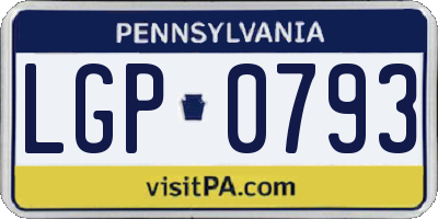PA license plate LGP0793