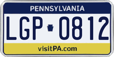 PA license plate LGP0812