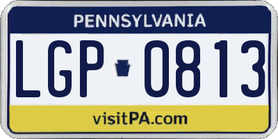 PA license plate LGP0813