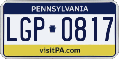 PA license plate LGP0817
