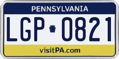 PA license plate LGP0821