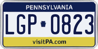 PA license plate LGP0823