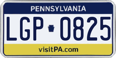PA license plate LGP0825
