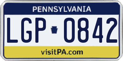 PA license plate LGP0842