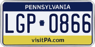 PA license plate LGP0866