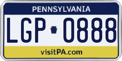 PA license plate LGP0888