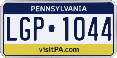 PA license plate LGP1044