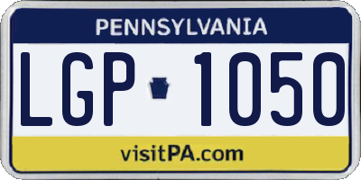 PA license plate LGP1050