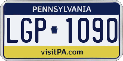 PA license plate LGP1090