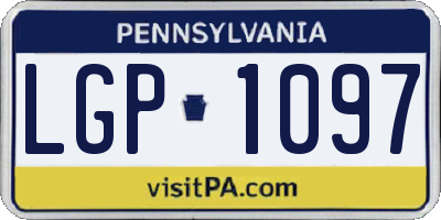 PA license plate LGP1097