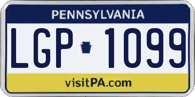 PA license plate LGP1099