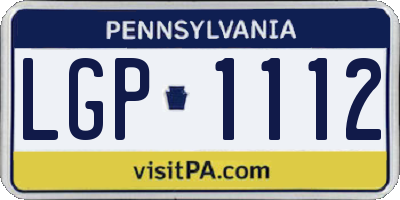 PA license plate LGP1112
