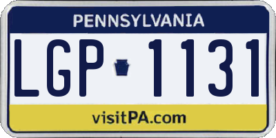 PA license plate LGP1131