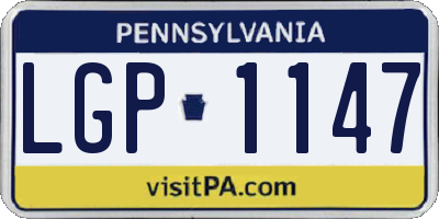 PA license plate LGP1147