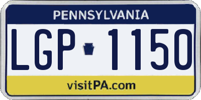 PA license plate LGP1150