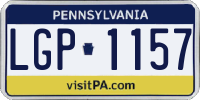 PA license plate LGP1157