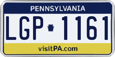 PA license plate LGP1161