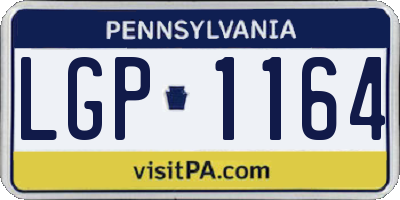 PA license plate LGP1164