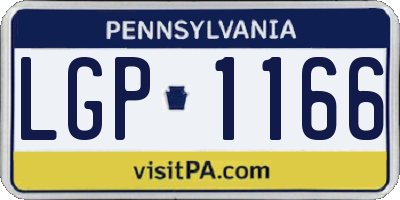 PA license plate LGP1166