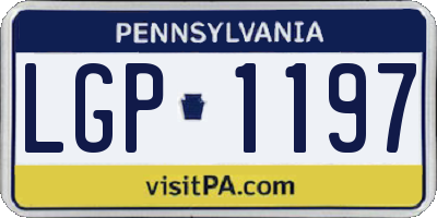 PA license plate LGP1197