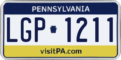 PA license plate LGP1211