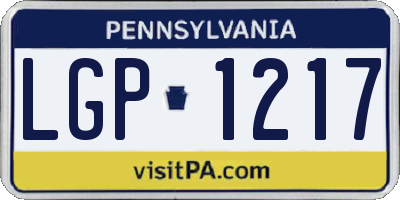 PA license plate LGP1217
