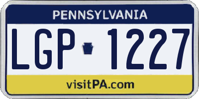 PA license plate LGP1227