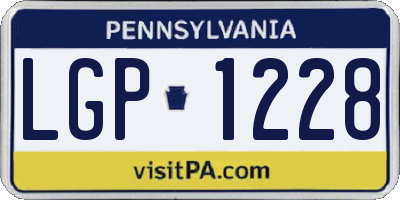 PA license plate LGP1228