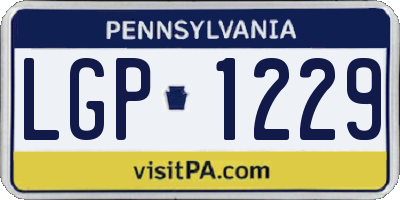 PA license plate LGP1229