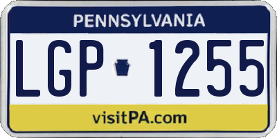 PA license plate LGP1255