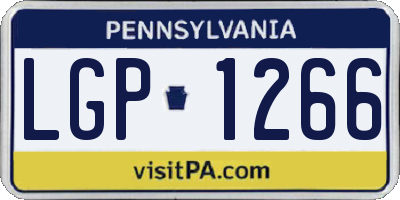 PA license plate LGP1266
