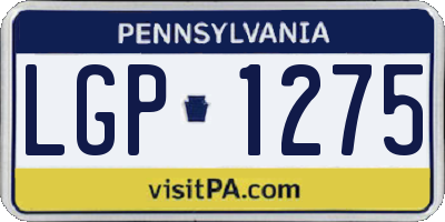 PA license plate LGP1275