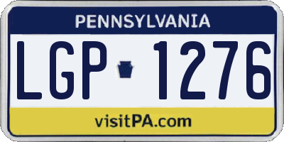 PA license plate LGP1276