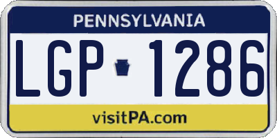 PA license plate LGP1286
