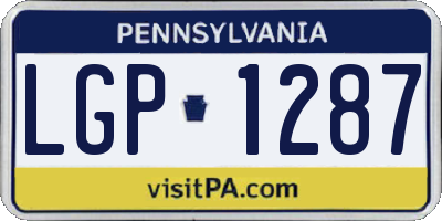 PA license plate LGP1287
