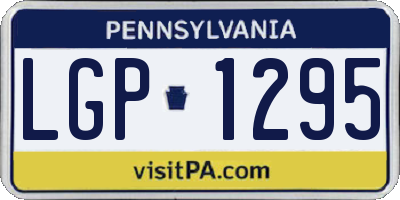 PA license plate LGP1295
