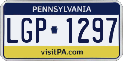 PA license plate LGP1297