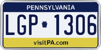 PA license plate LGP1306