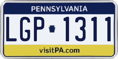 PA license plate LGP1311