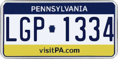 PA license plate LGP1334