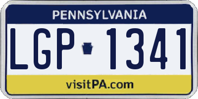 PA license plate LGP1341