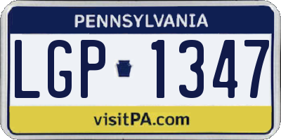 PA license plate LGP1347