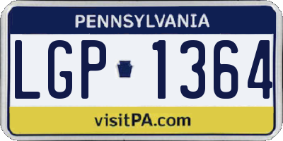 PA license plate LGP1364